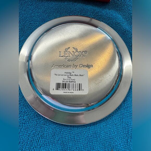 Lenox "Fa La La La La Blah Blah Blah" Silver Tray - Picture 4 of 7